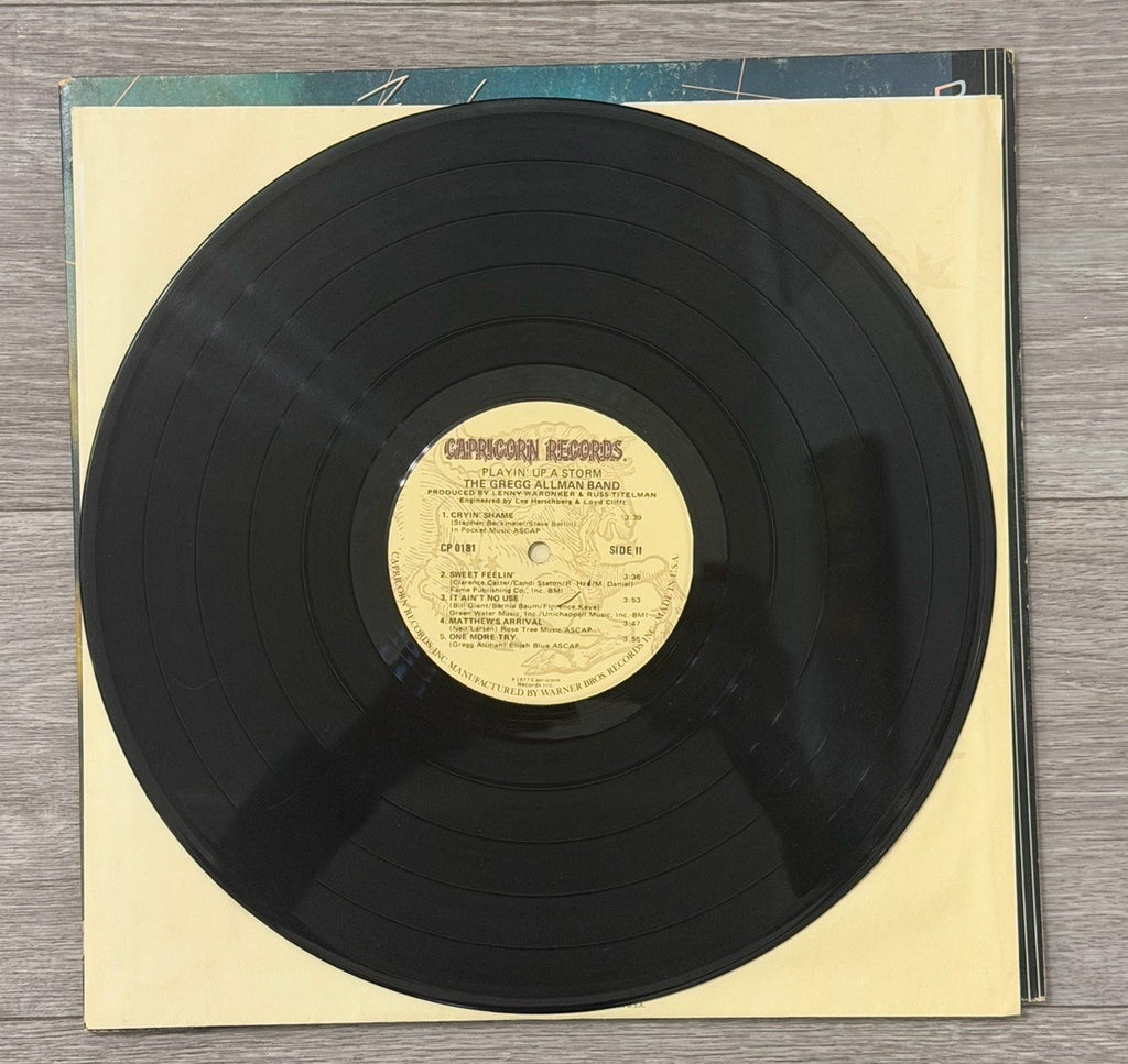 The Gregg Allman Band-Playin' Up A Storm-1977 CP 0181 (Winchester) Vinyl Record 
