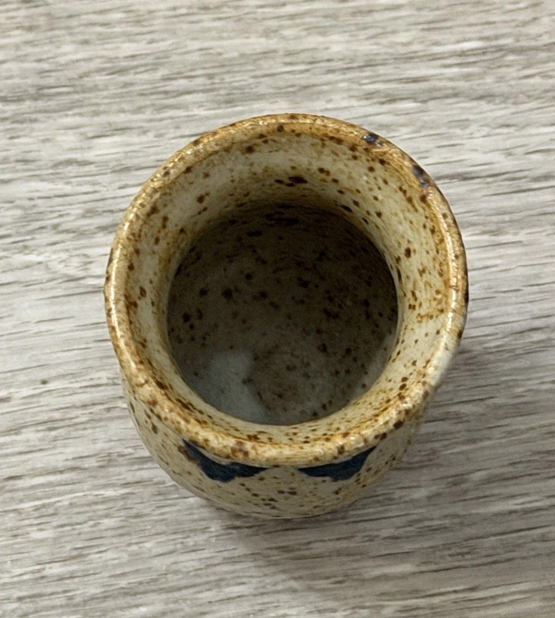 Cute Little Ceramic Studio Pottery Vase With Hearts Handmade & Signed 2.25” Tall