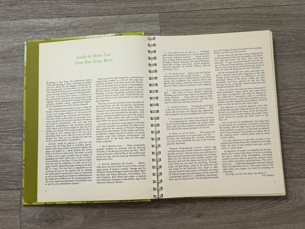 Reader's Digest Family Songbook Hardcover 1981 Vintage Sheet Music Song Book...