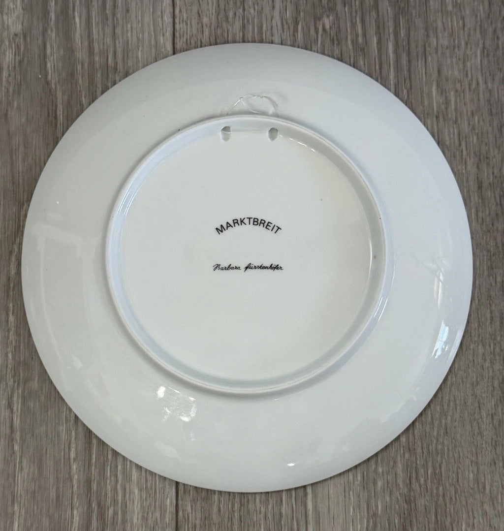 Vintage NOS German E&A BOCKLING Collector Plate MARKTBREIT Barbara Furstenhofer