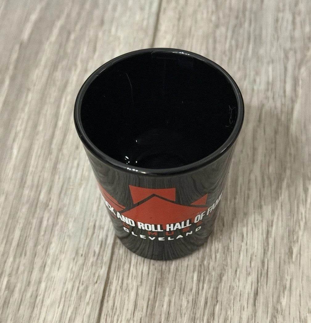 ROCK & ROLL HALL OF FAME MUSEUM SHOT CUP CERAMIC 1998 CLEVELAND OHIO