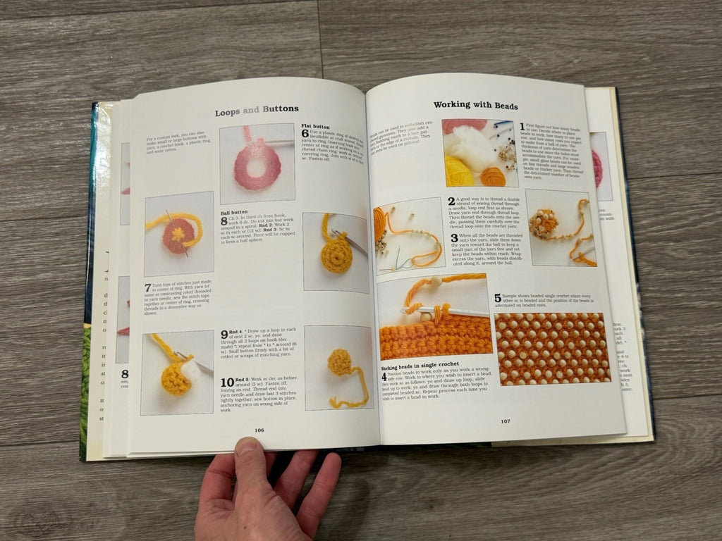 Vintage 2004 Crocheting School A Complete Course Knitting Stitch Hardcover Book