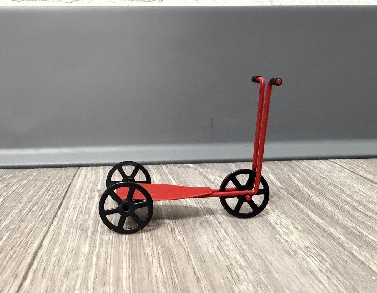 Vintage ~ Miniature Penny Farthing 3 wheel Scooter Dollhouse Christmas Ornament
