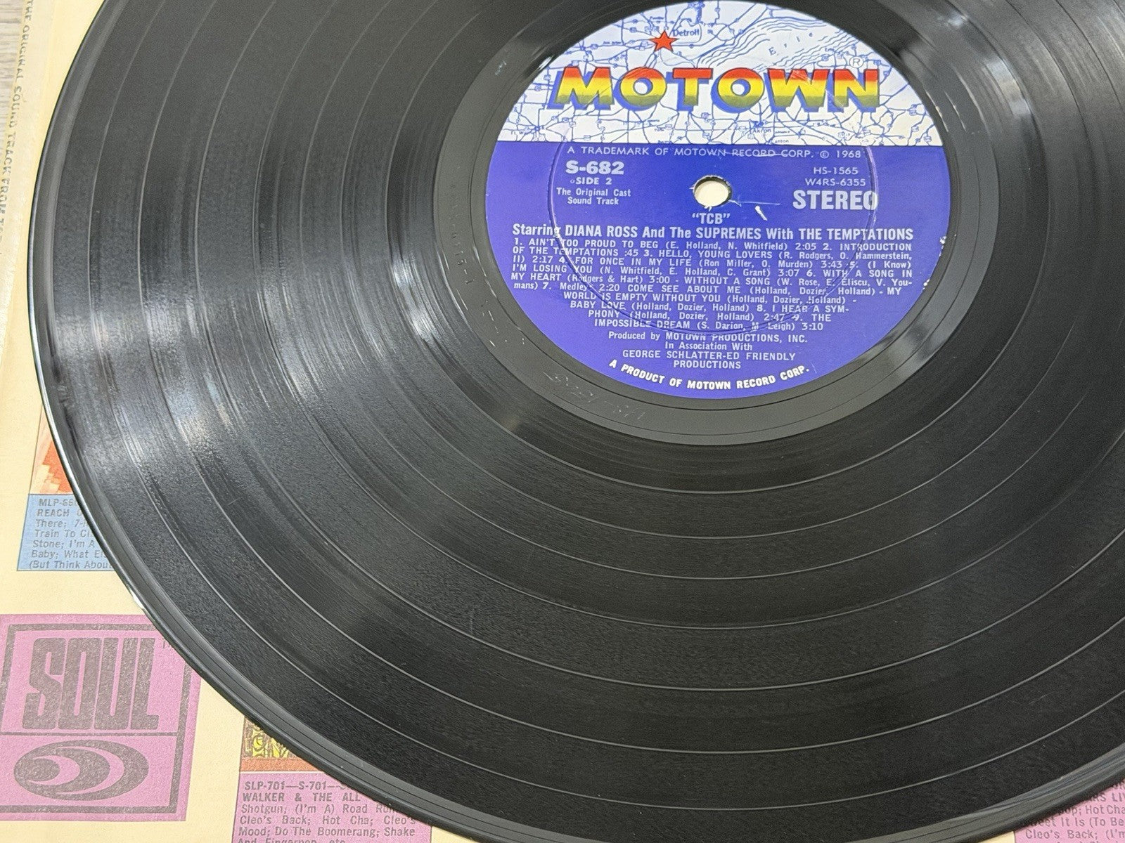 The original sound track from TCB Motown - Diana Ross & The Temptations VG/VG