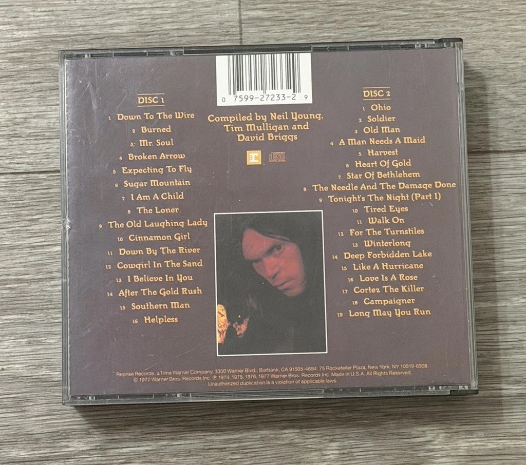Neil Young Decade 2 CD Set 2257-2 Reprise Classic Rock 1977