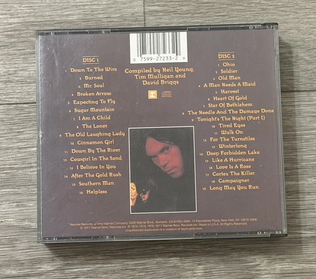 Neil Young Decade 2 CD Set 2257-2 Reprise Classic Rock 1977