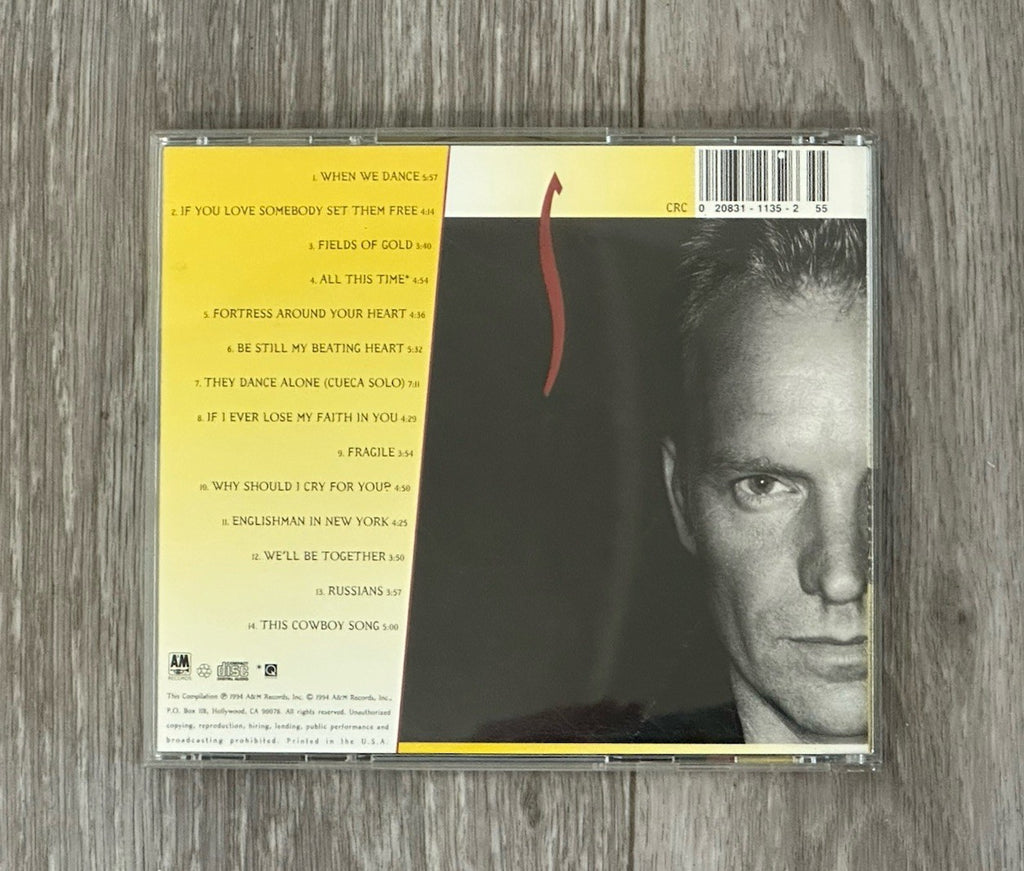 Sting – Fields of Gold 1984–1994 (1994 A&M) Good/Very Good Condition