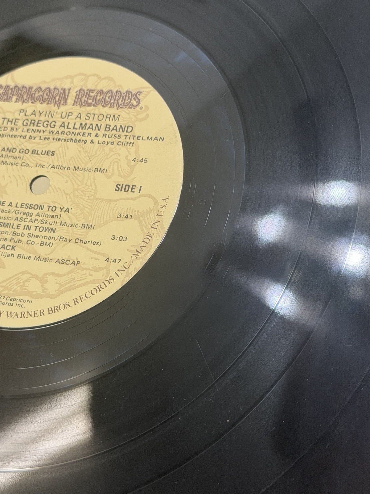 The Gregg Allman Band-Playin' Up A Storm-1977 CP 0181 (Winchester) Vinyl Record 