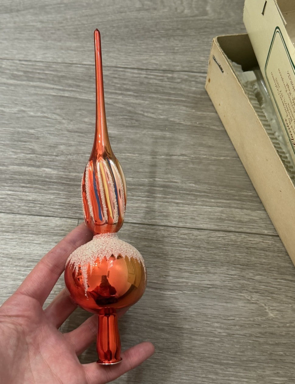 VTG Comodore Christmas Classic 9.75” " Tree Topper Finial Ornament No. 8220 C/3