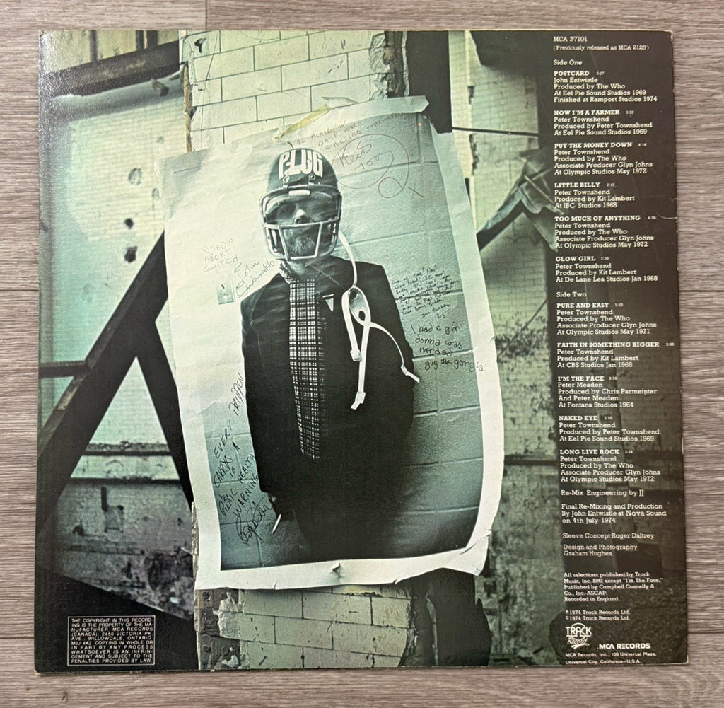 THE WHO-ODDS AND SODS ORIGINAL 1974 Rerelease MCA 37101 VG+