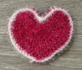 Purple & White Sparkle Heart Shape Non-Scratch Reusable for Kitchen Scrubby
