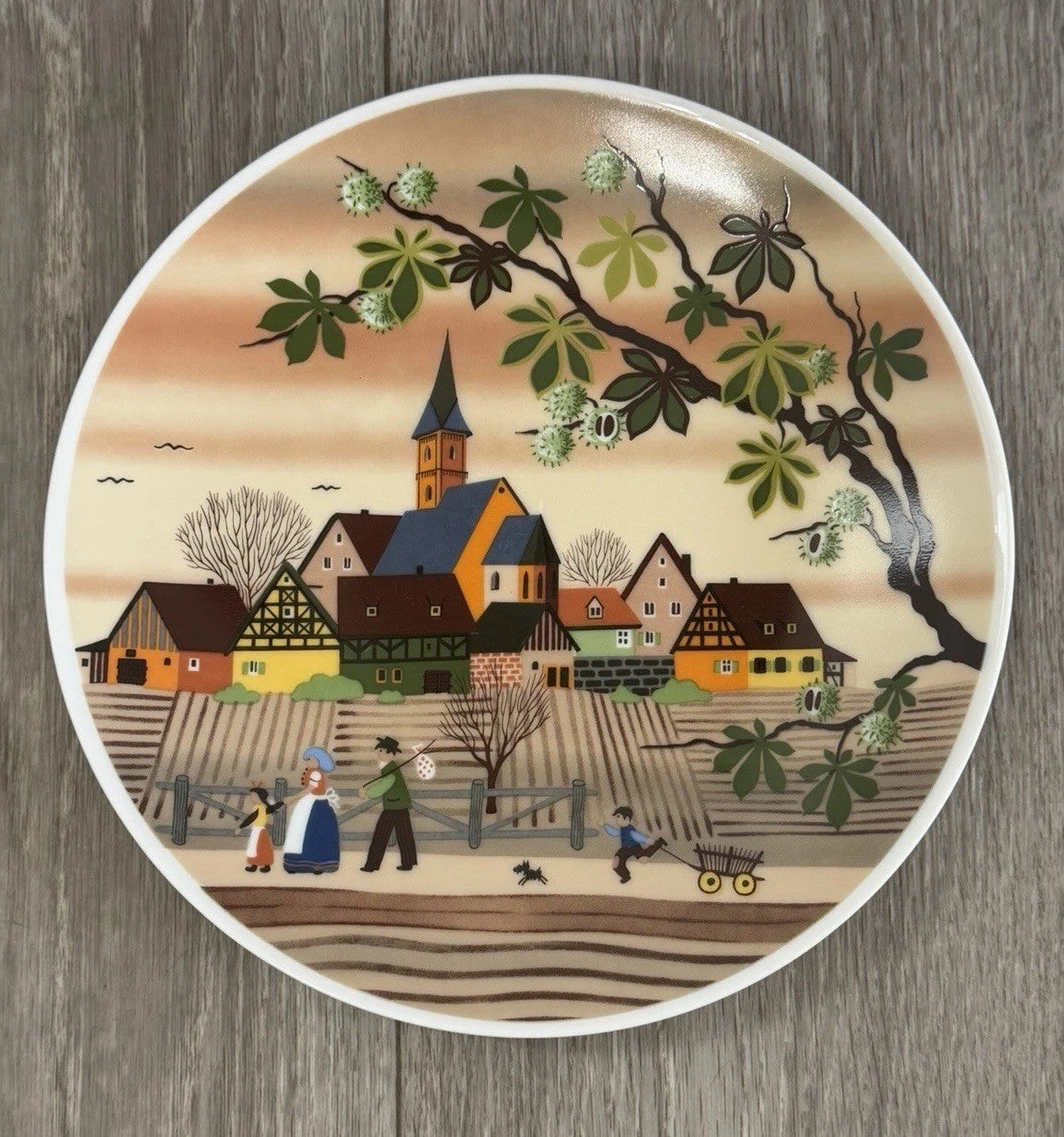 Vintage German E&A Bockling Collector Plate  #10 Herbst In Franken