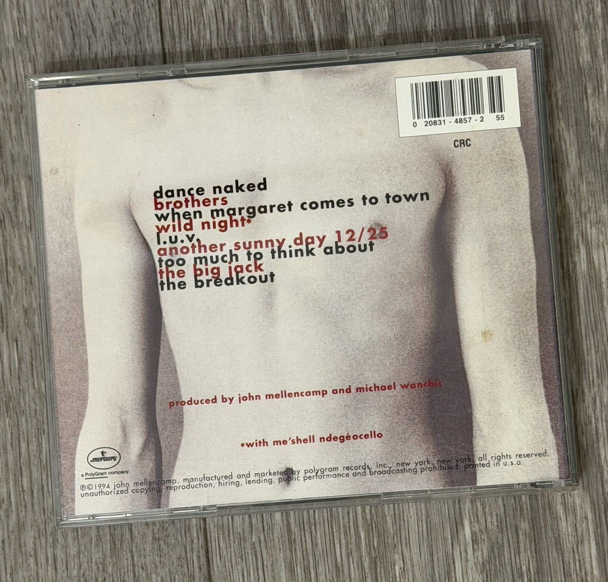 John Mellencamp-Dance Naked (CD, 1994) VG