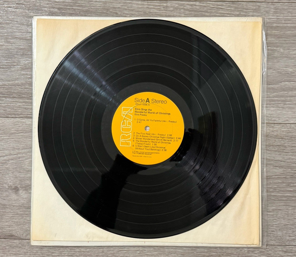Elvis Sings The Wonderful World of Christmas LP 1971 RCA Album Vinyl Record