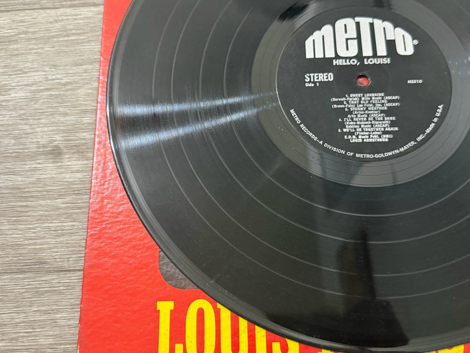 Louis Armstrong - Hello Louis! - 33-1/3, Stereo Vinyl Record - MS-510, 1965