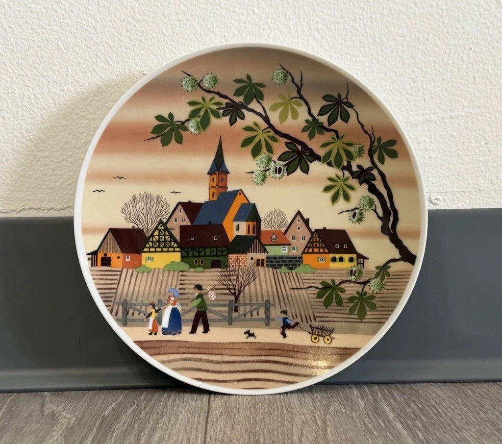 Vintage German E&A Bockling Collector Plate  #10 Herbst In Franken