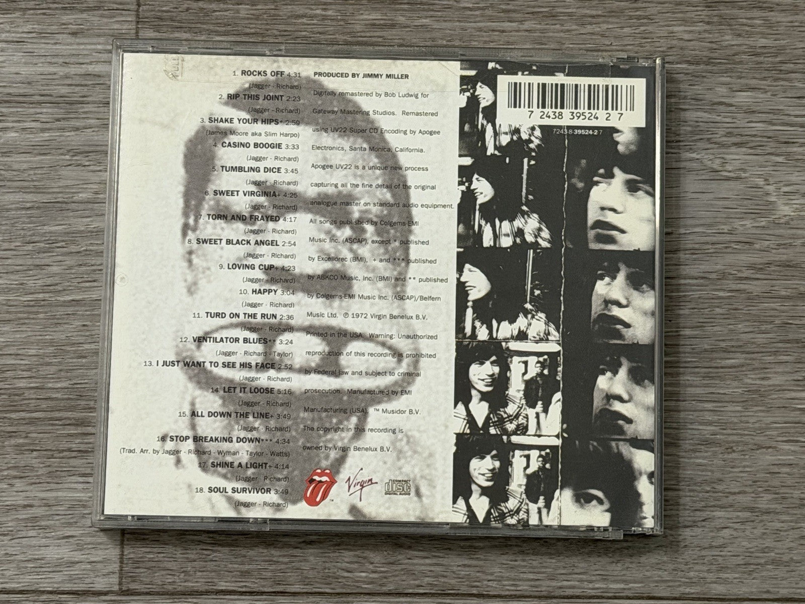 The Rolling Stones Exile On Main Street CD Cracked Case