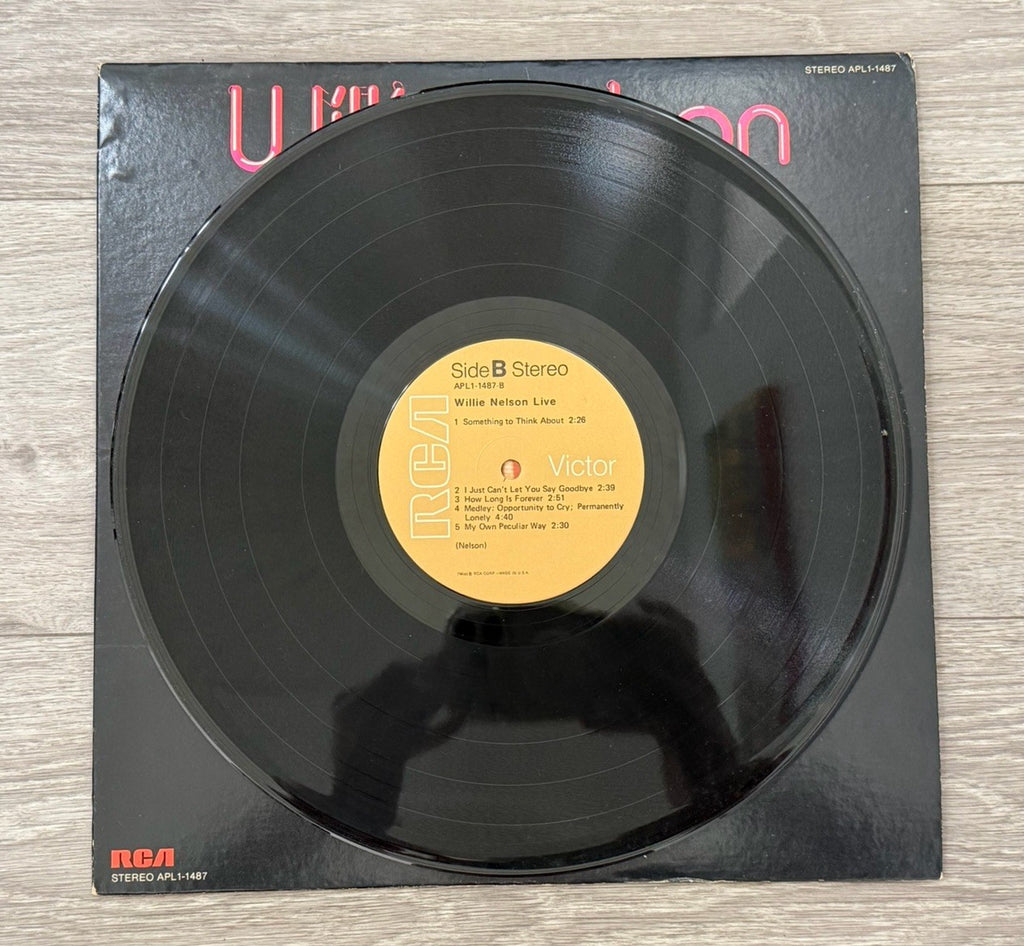 Wiilie Nelson Live I Gotta get Drunk 1976 RCA Stereo APL1-1487 -Inner Sleeve