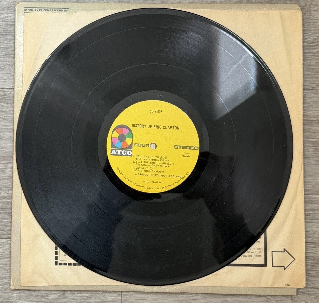 ERIC CLAPTON History Of SD2803 Dbl LP Vinyl Record VG/G+