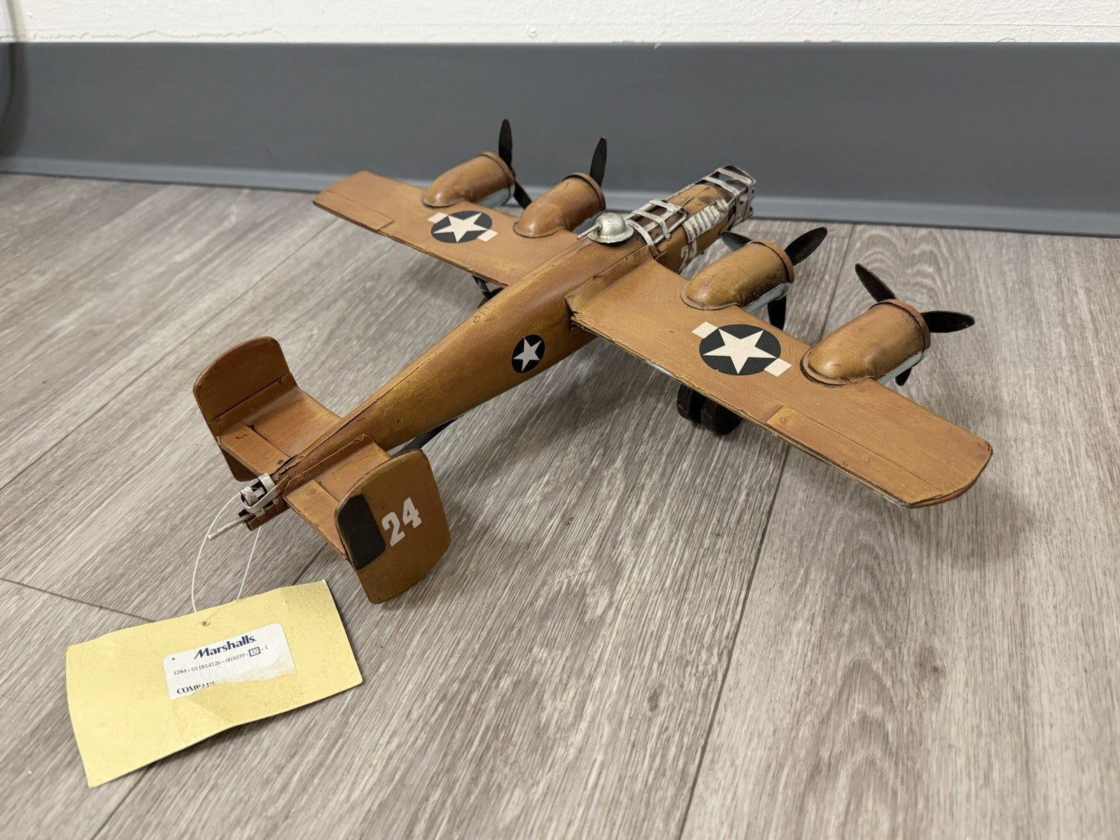 Vintage Cheungs JA-0058 B-24  Airplane Plane With Tag