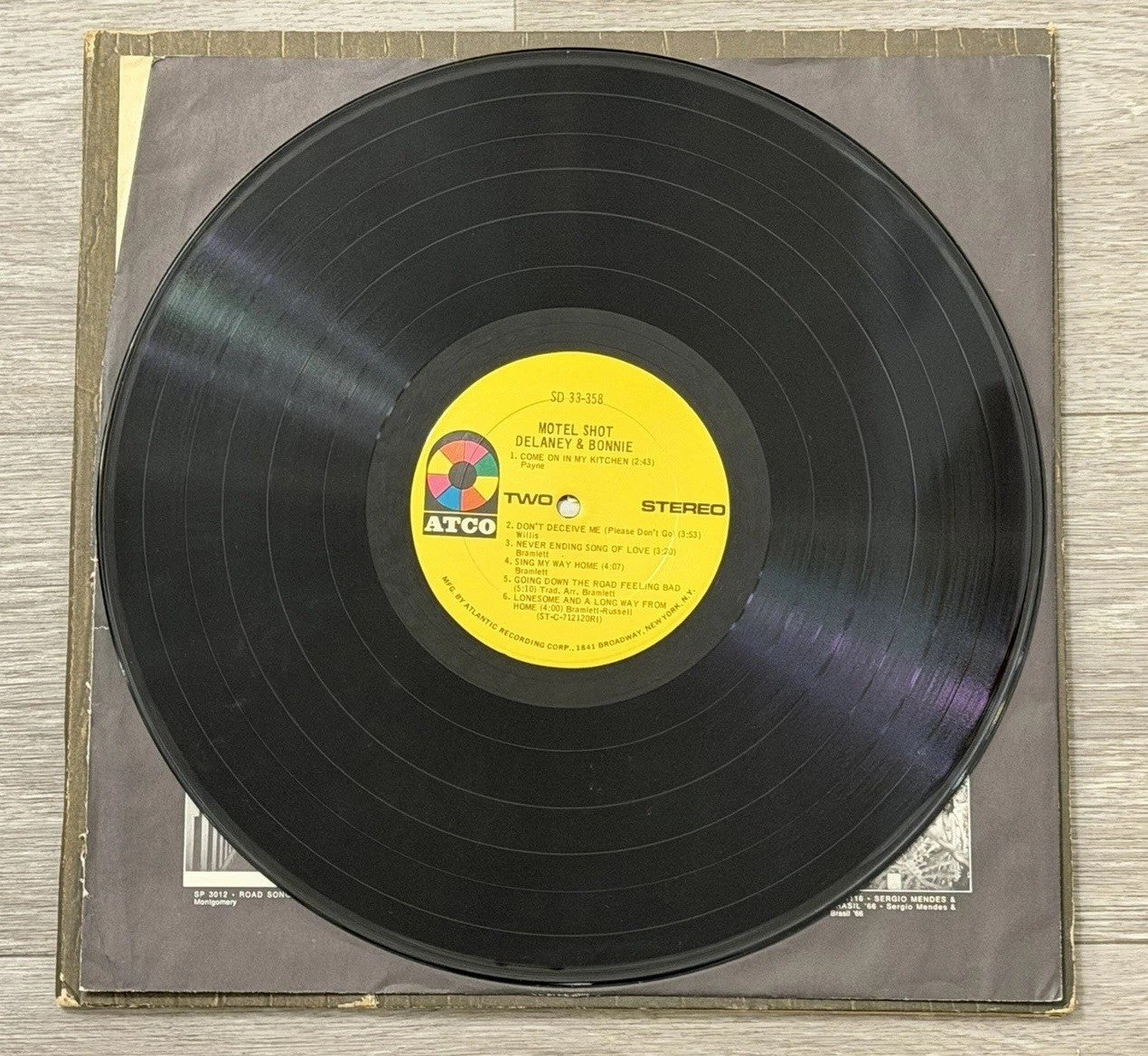 1971 ATCO#SD33-358 DELANEY & BONNIE:MOTEL SHOTS LP stereo VG-EXCELLE NOT TESTED