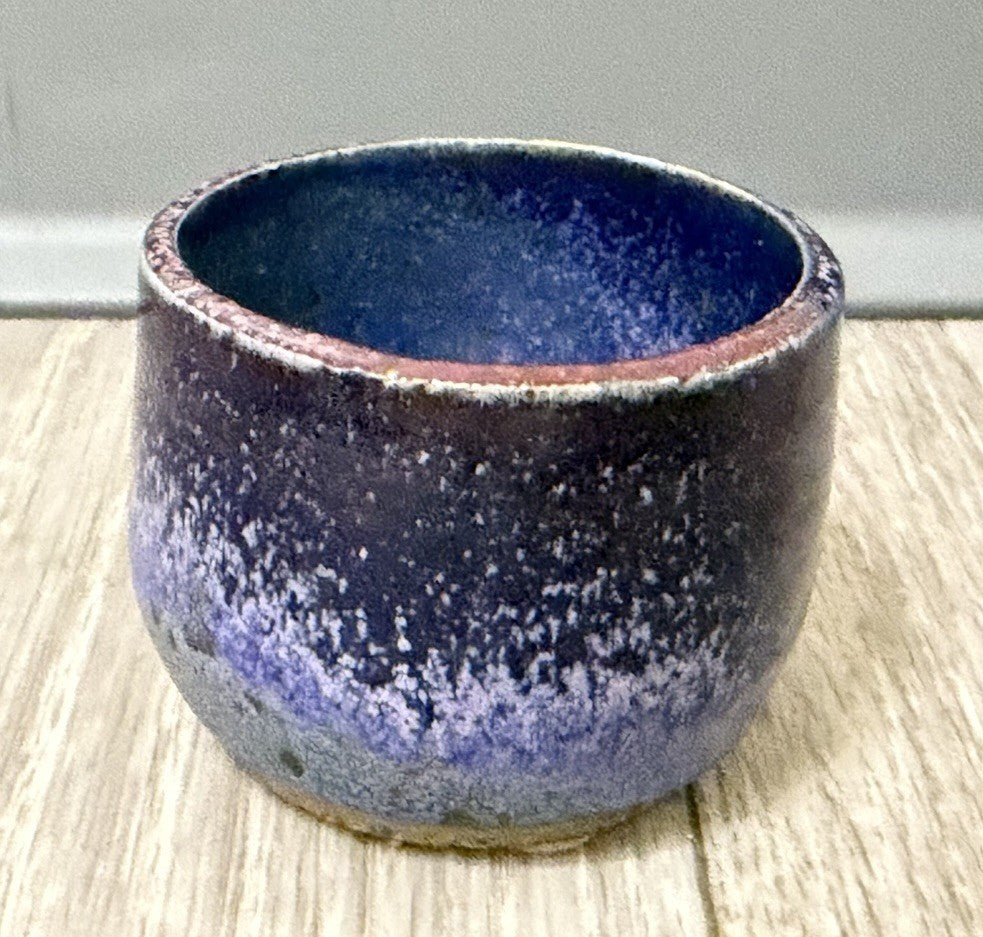 Purple & Blue Gradient Ceramic Sake / Tea Cup Small Handheld Decor