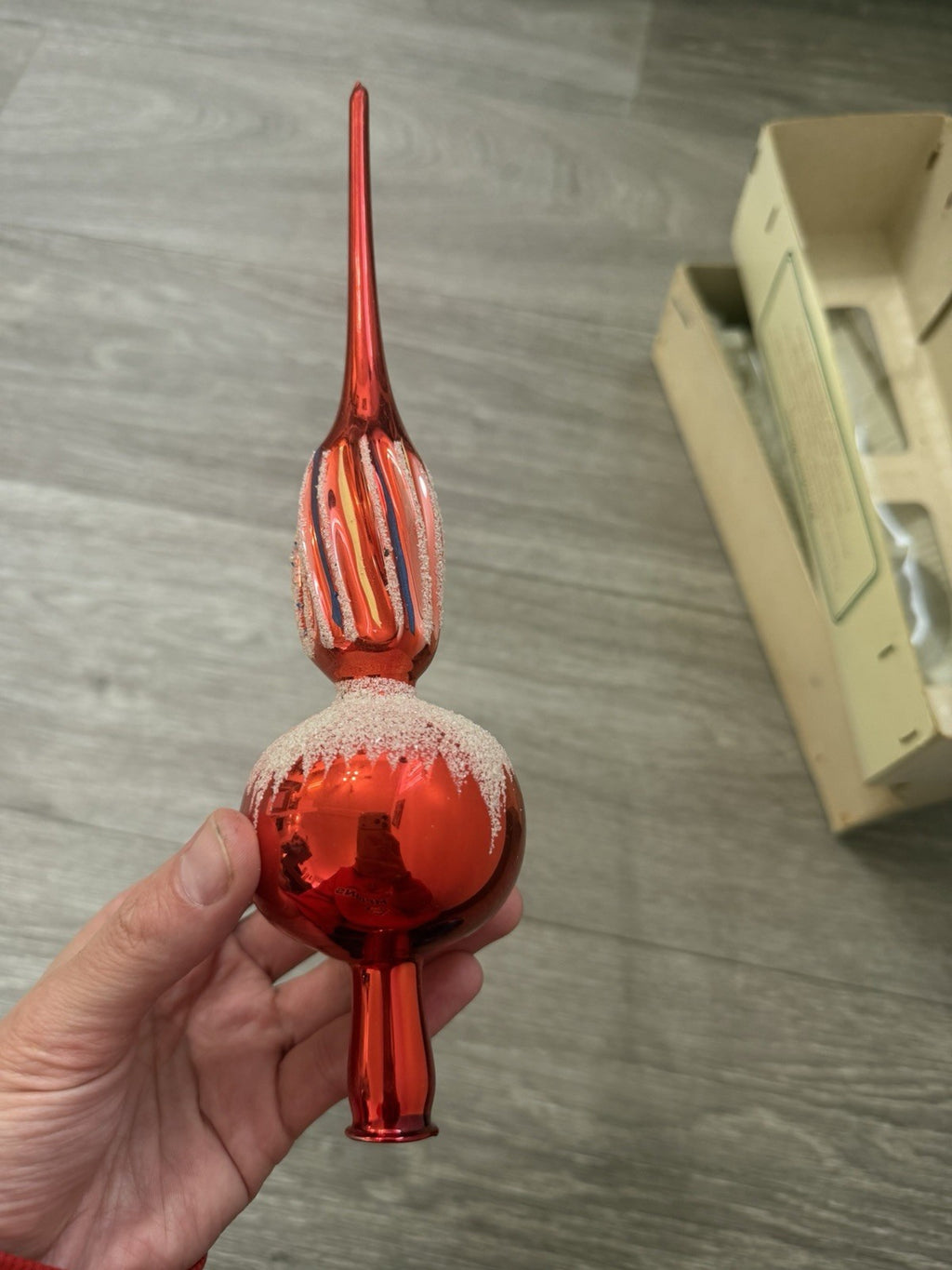 VTG Comodore Christmas Classic 9.75” " Tree Topper Finial Ornament No. 8220 C/3