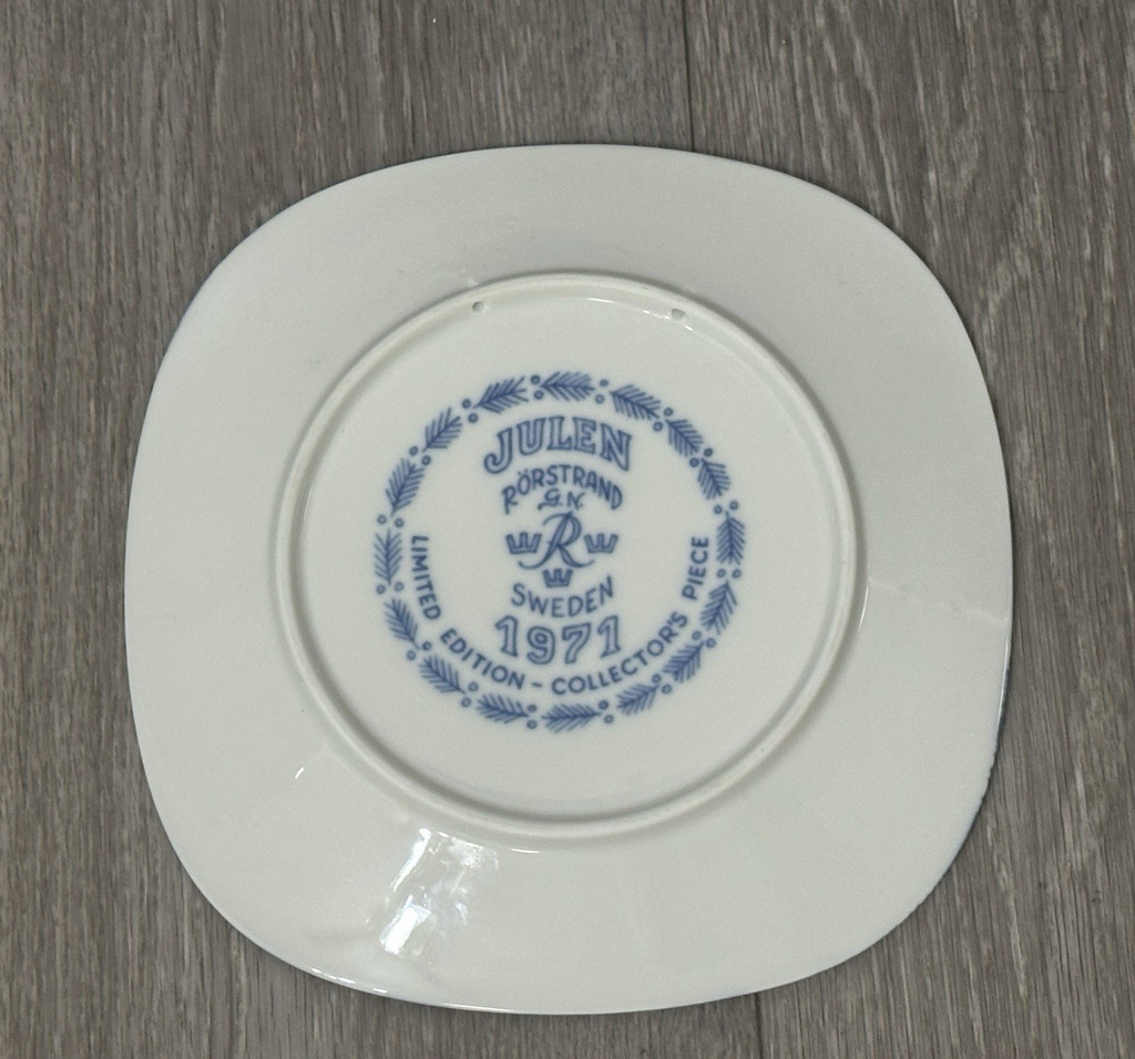 Vintage Julen Rorstrand Sweden 1971 Limited Edition Collector's Piece Plate 7.5”