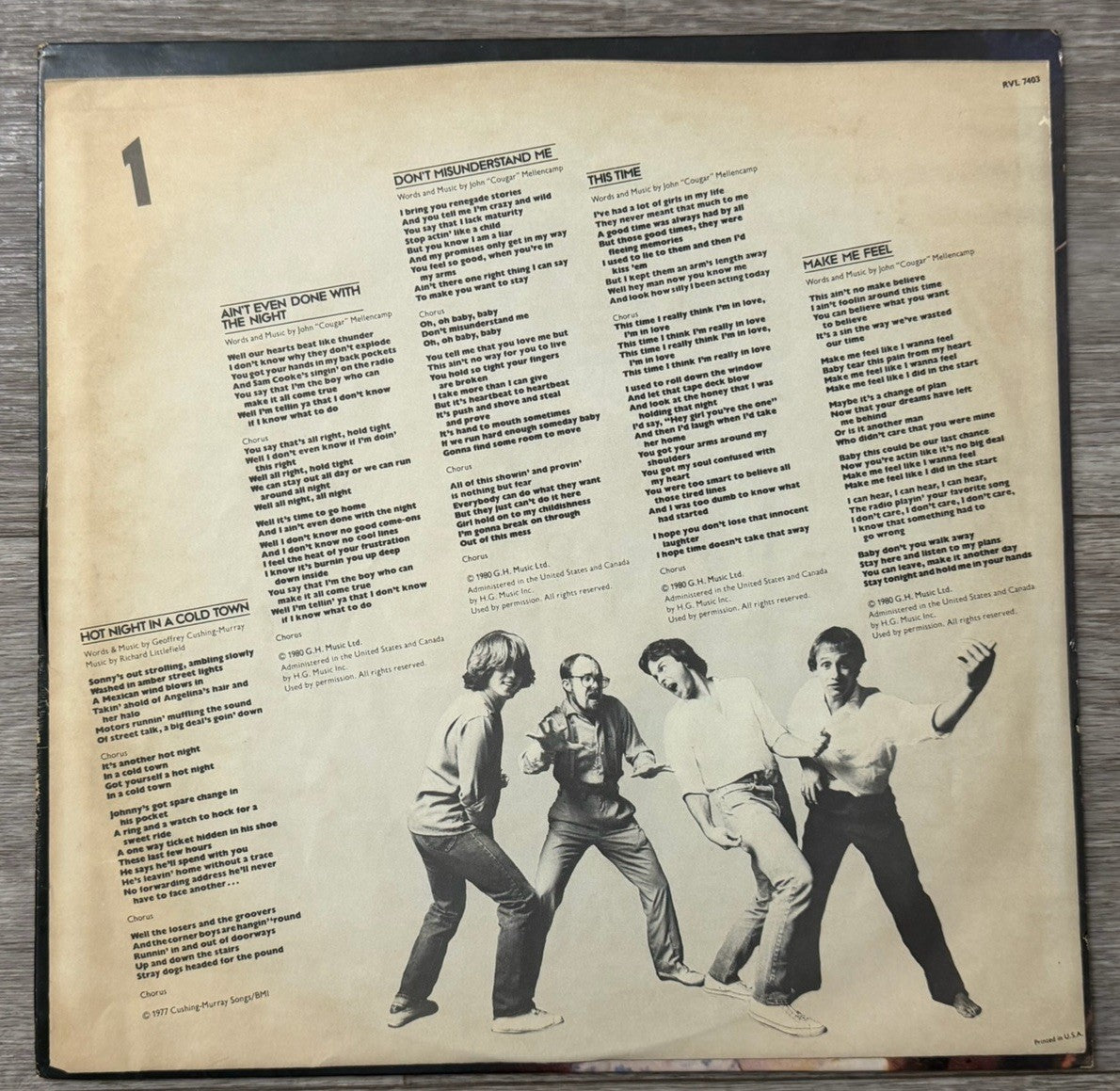 JOHN COUGAR- LP Nothin matters and what if it did 1980 Riva  vinyl