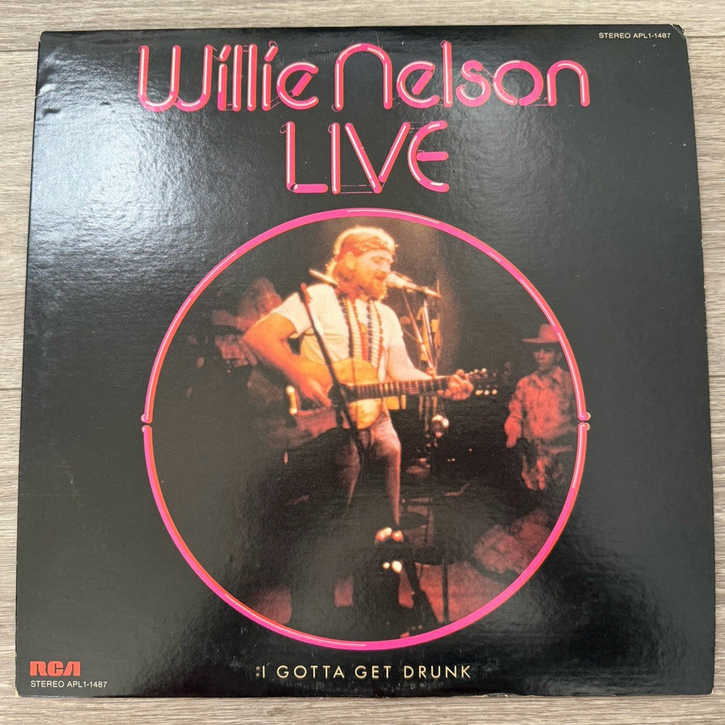 Wiilie Nelson Live I Gotta get Drunk 1976 RCA Stereo APL1-1487 -Inner Sleeve