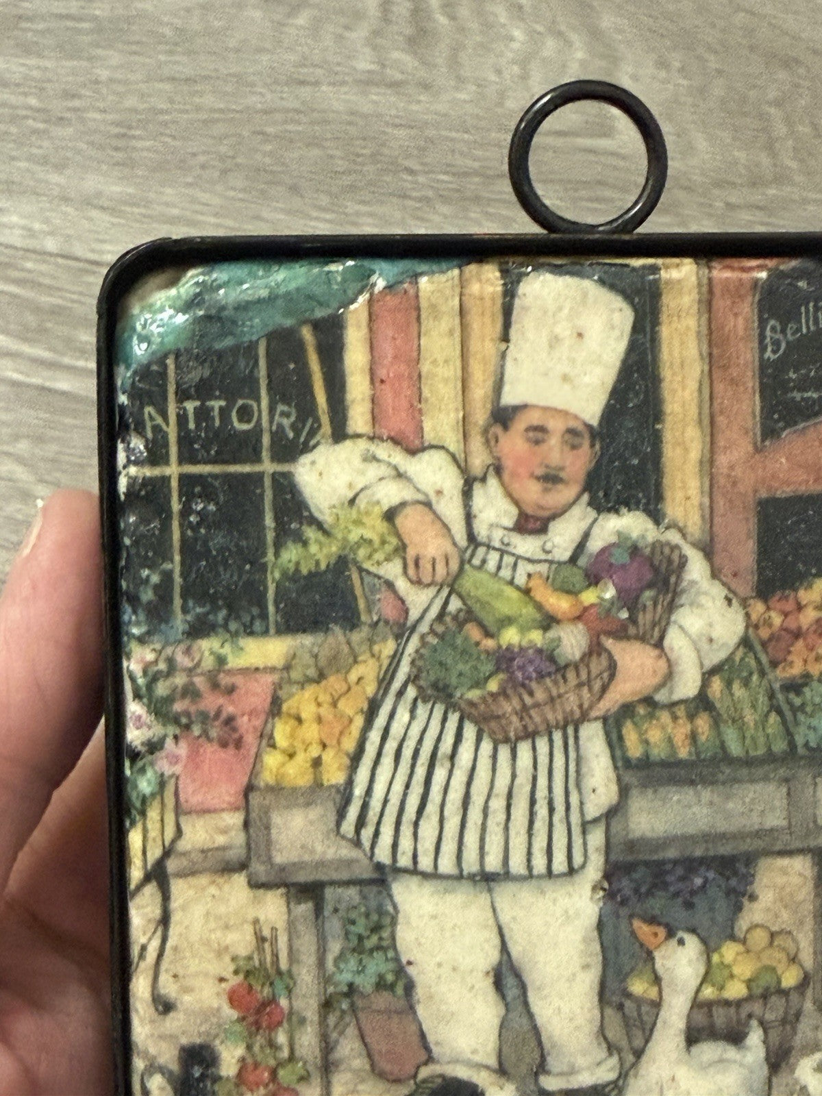 Vintage Chef Alessio Collection Utensil/Towel Hook Kitchen Decor READ