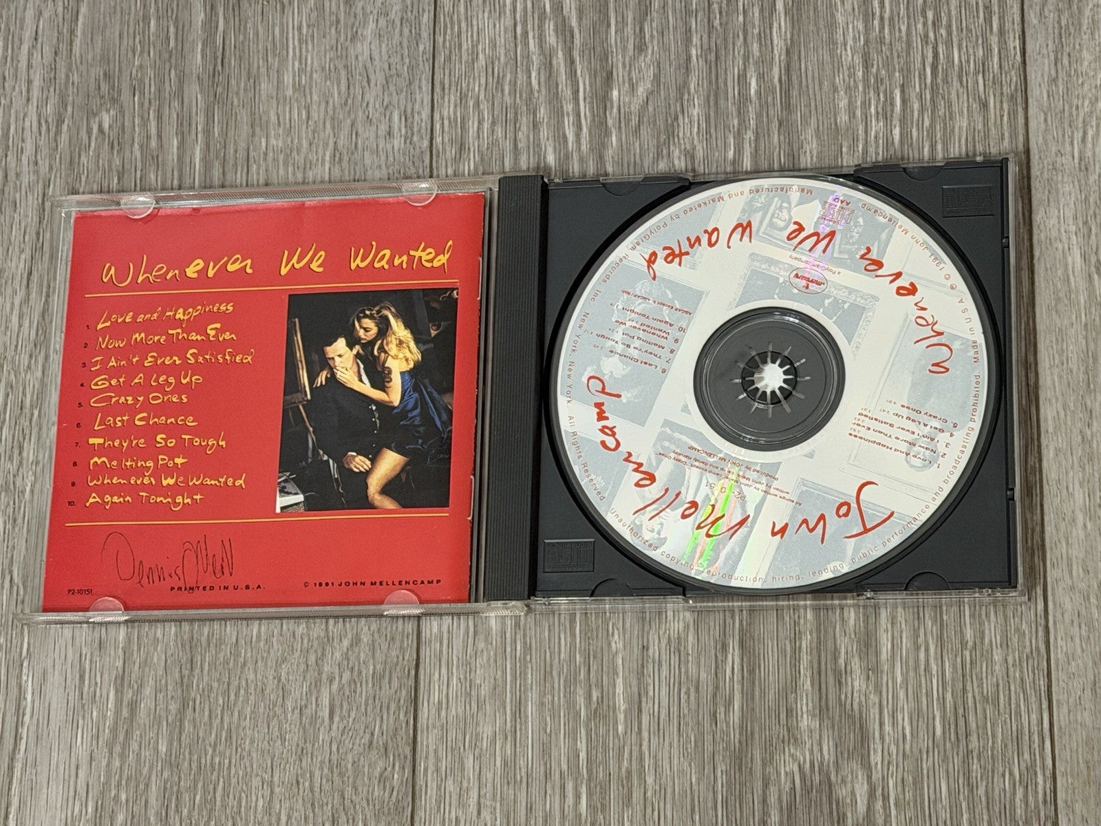 John Mellencamp – Whenever We Wanted CD 1991 Mercury Rock Album Tested VG
