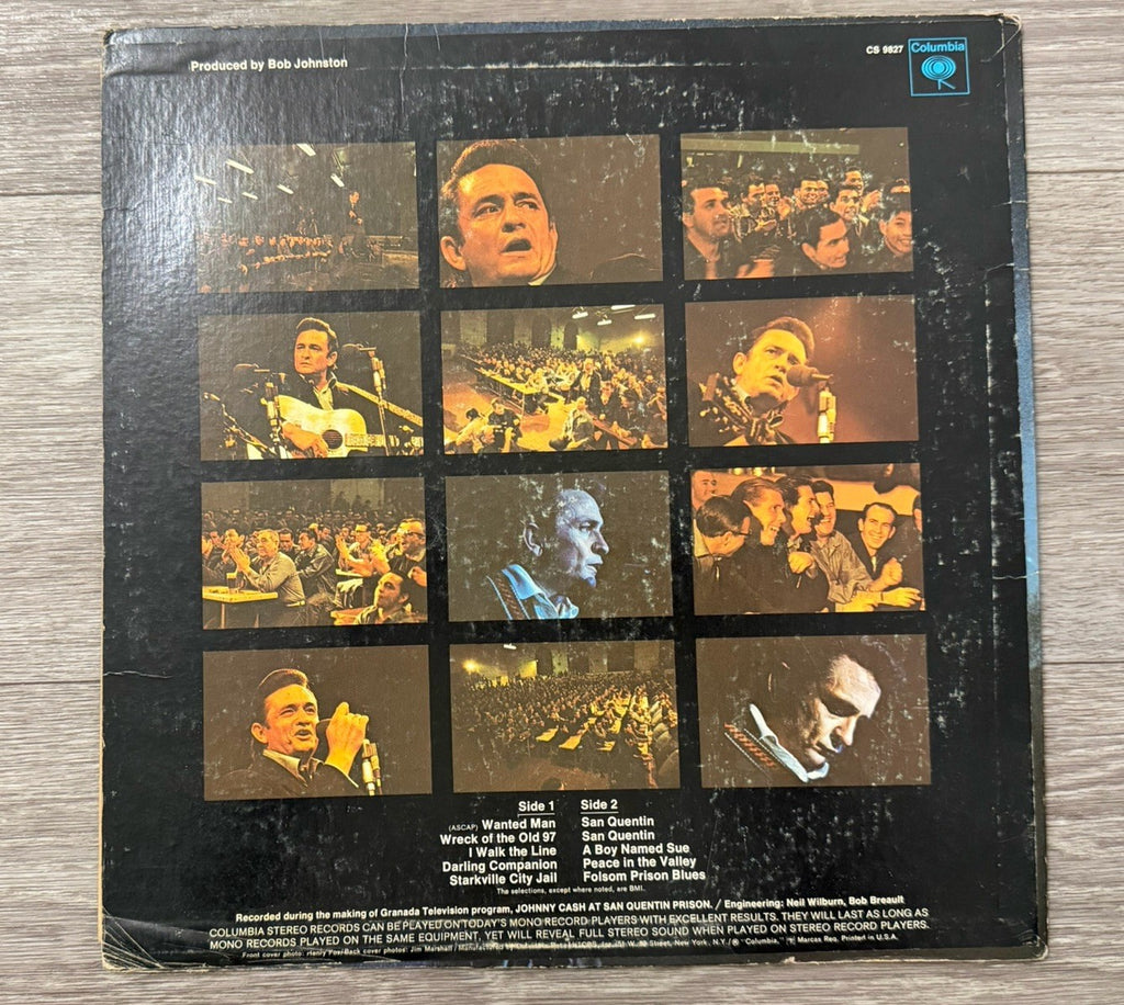 Johnny Cash at San Quentin Columbia CS 9827 Vinyl Album LP