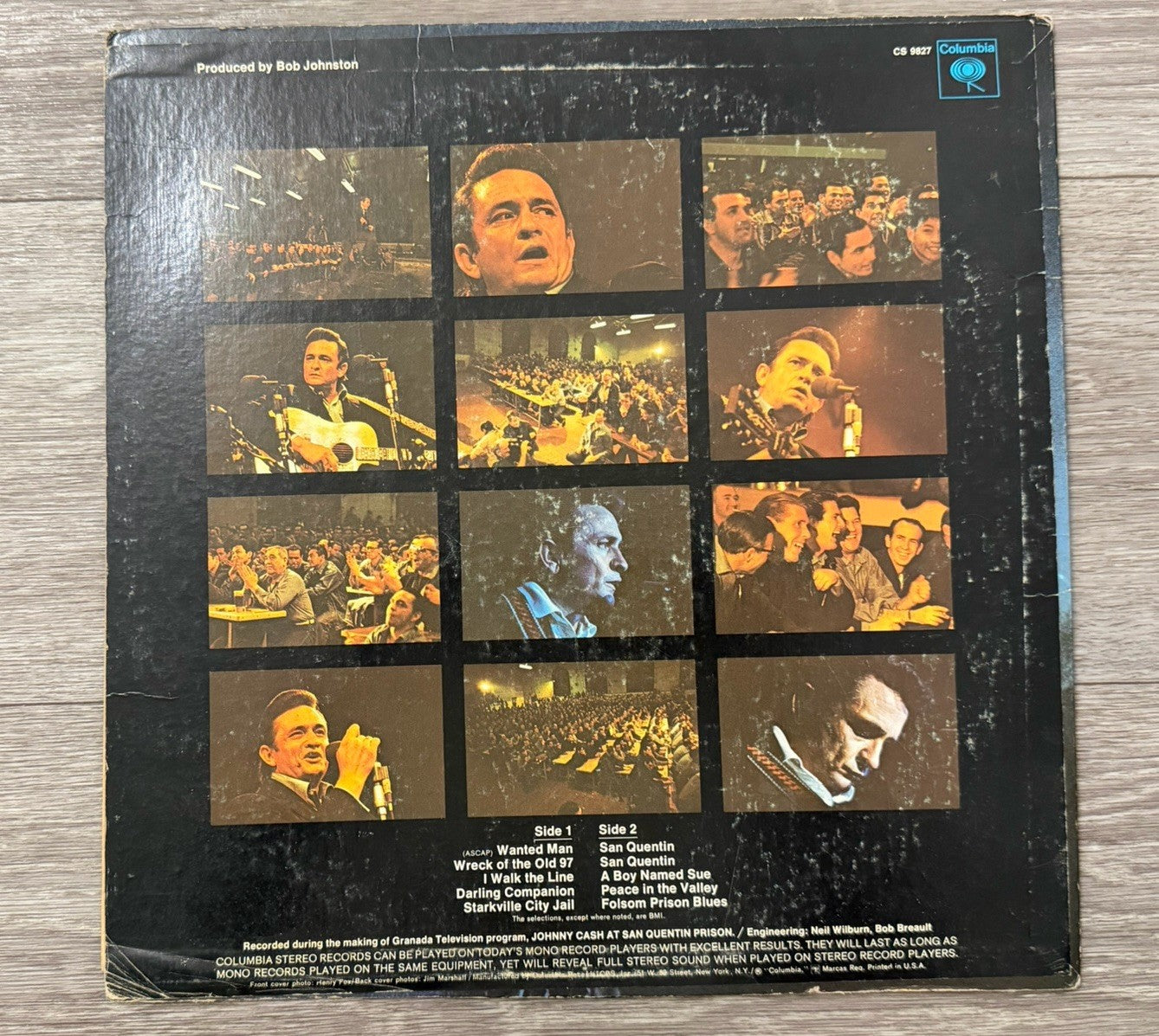 Johnny Cash at San Quentin Columbia CS 9827 Vinyl Album LP