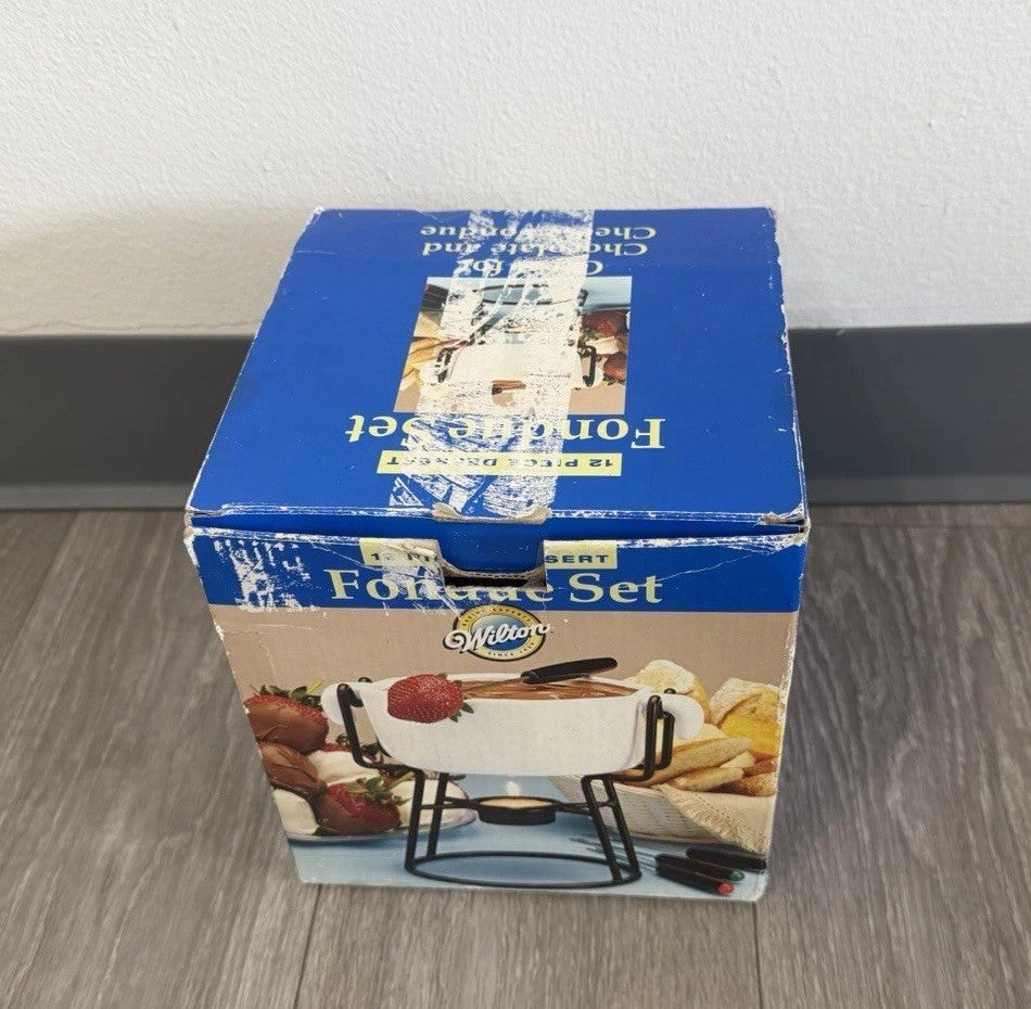 Fondue Set In Box NOS Great For Chocolate Cheese Fondue WILTON
