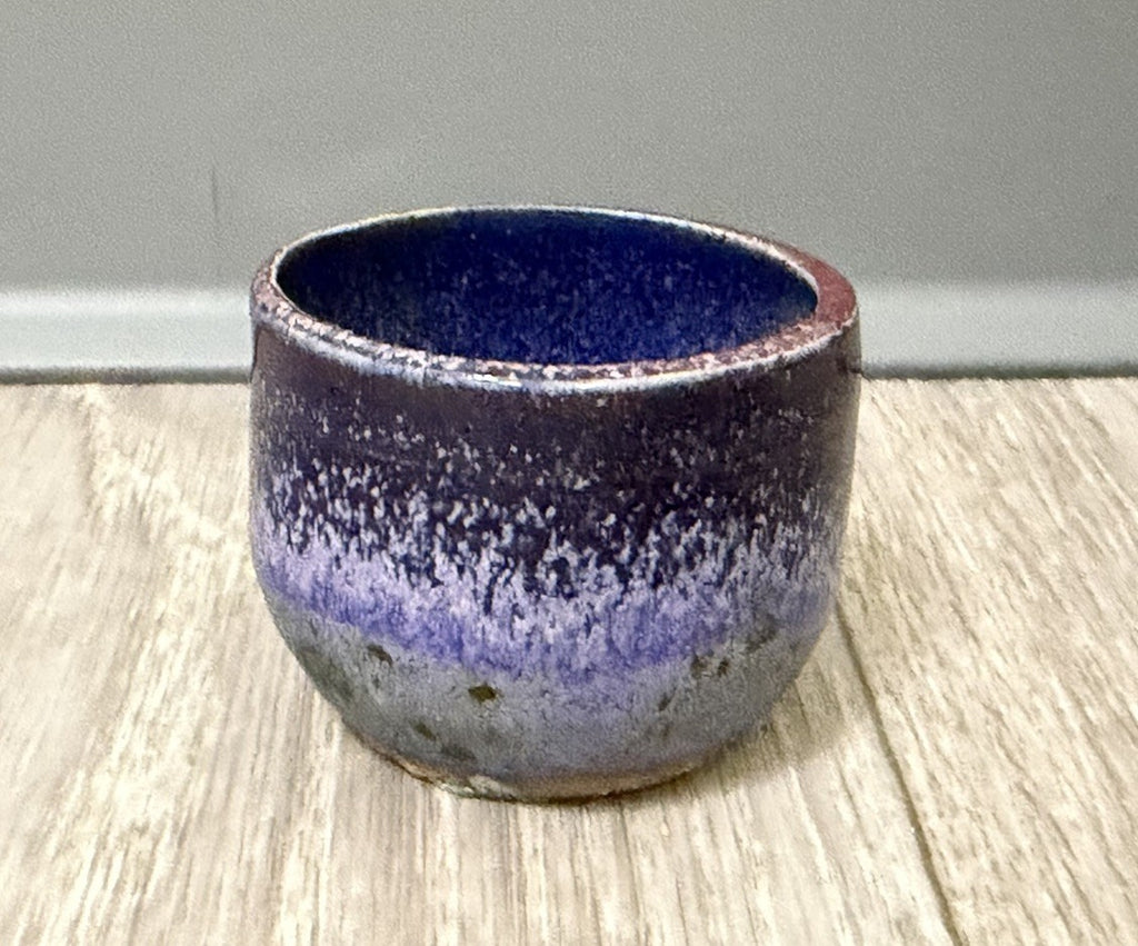 Purple & Blue Gradient Ceramic Sake / Tea Cup Small Handheld Decor