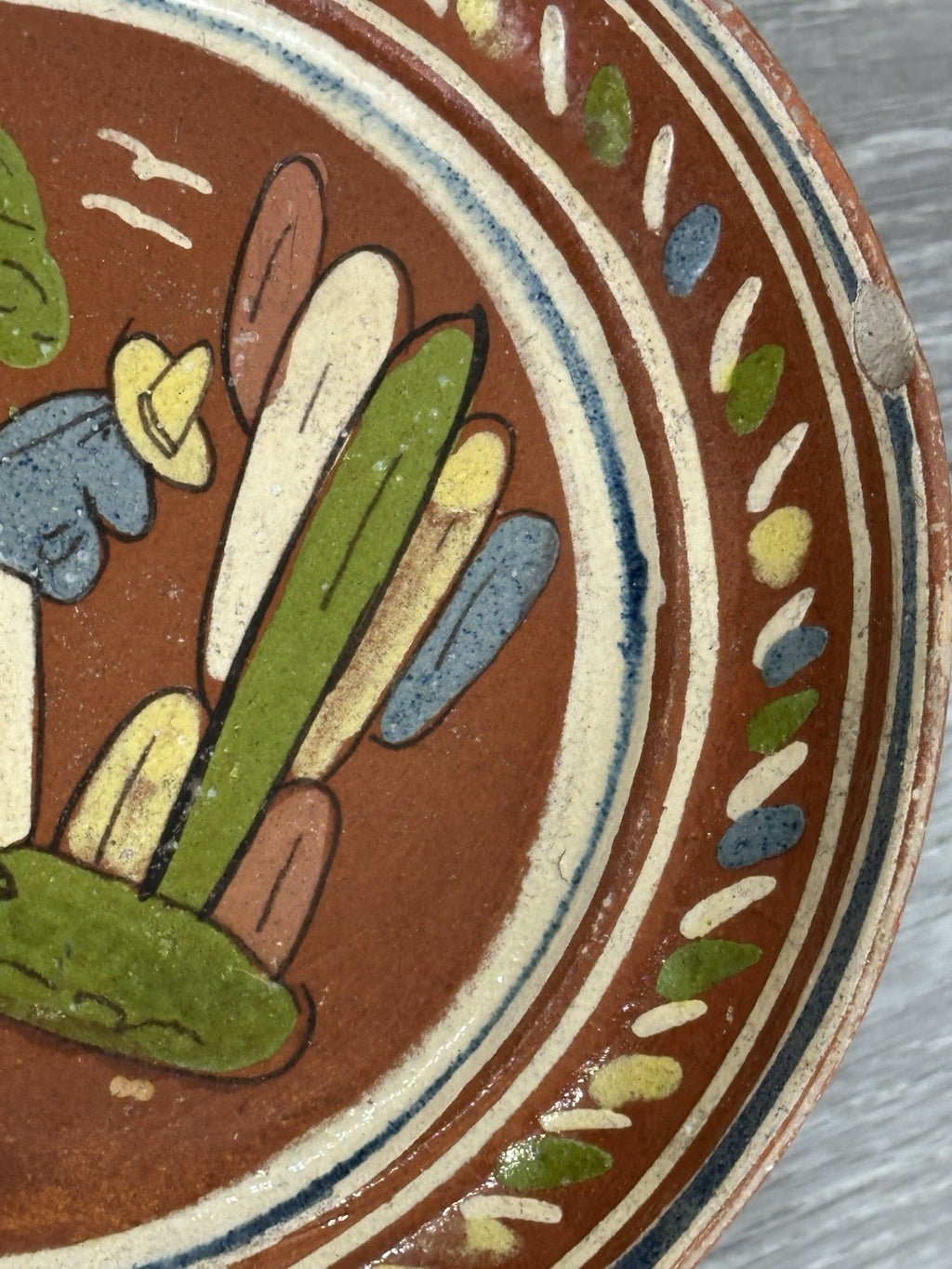 Vintage Mexican Clay Dish - Made In Mexico