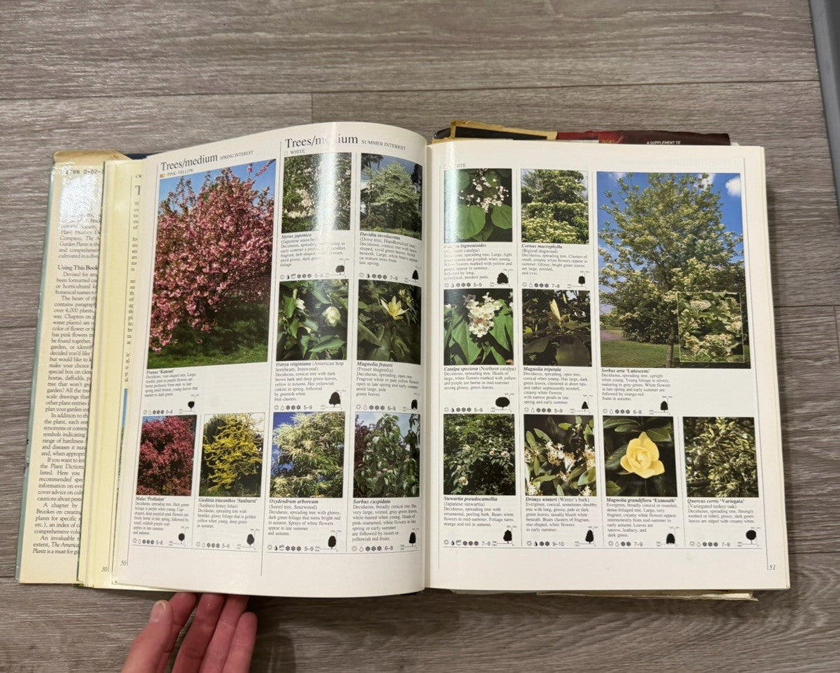 American Horticultural Society Encyclopedia 1989 Hardcover Dust Jacket Vintage
