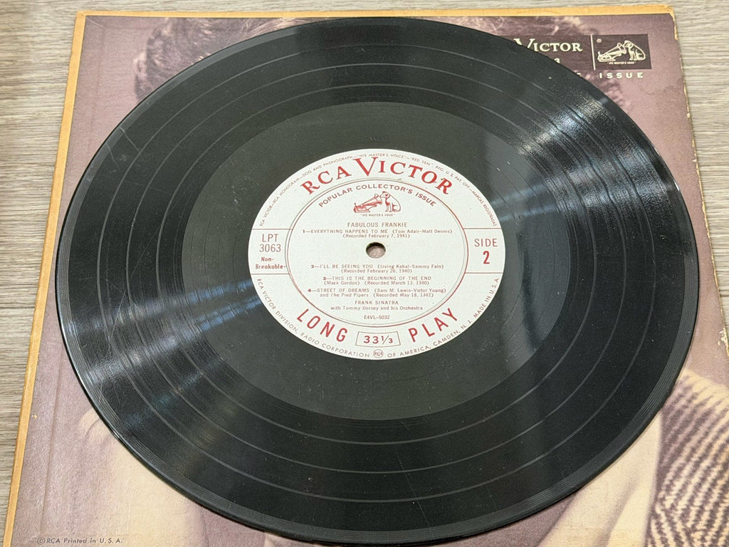 Fabulous Frankie ~ Frank Sinatra LPT3063 RCA  33 Record