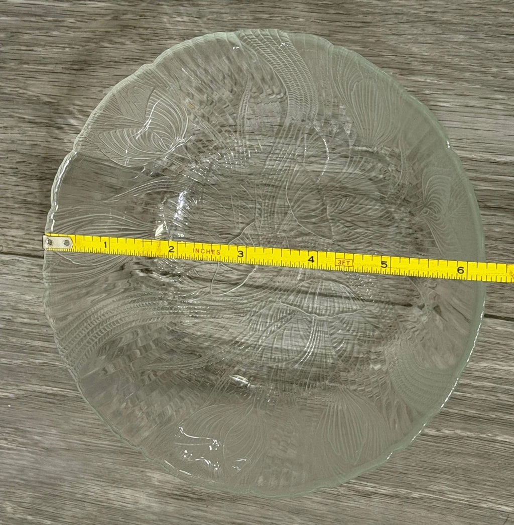 Set of 4 Arcoroc USA Glass Canterbury Crocus 6.25" Cereal/Salad Bowls - textured