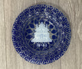 SYDENSTRICKER FUSED ART GLASS HOUSE HOME 38-88 PLATE DISH BLUE
