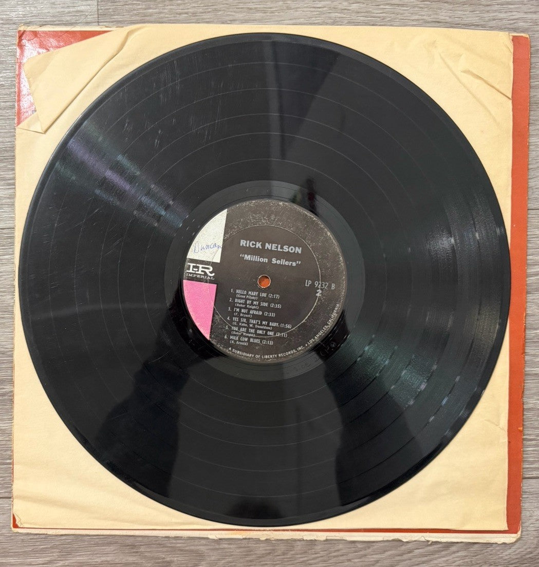 Rick Nelson Million Sellers 12" Vinyl LP Imperial LP-12232