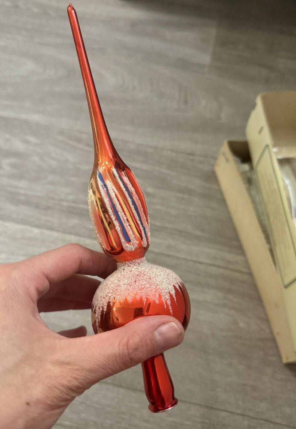 VTG Comodore Christmas Classic 9.75” " Tree Topper Finial Ornament No. 8220 C/3