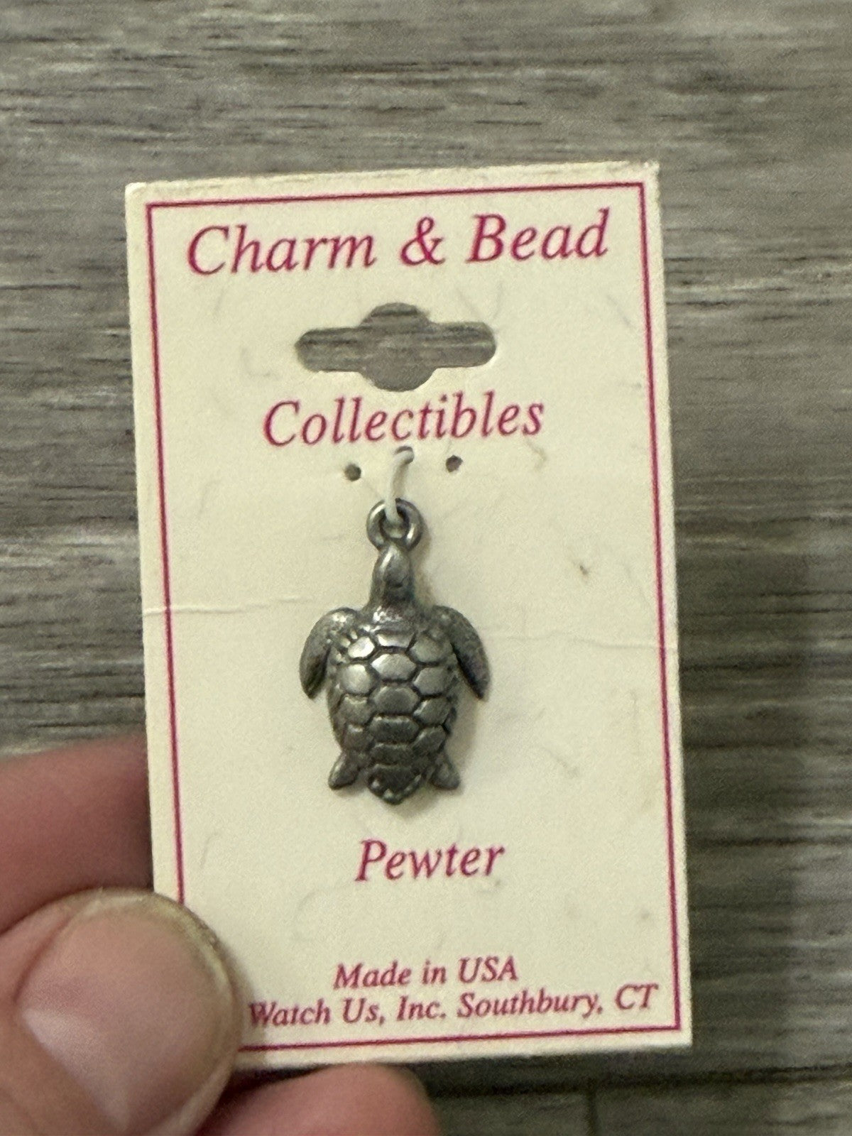 NEW Vintage Pewter Cute Turtle Charm