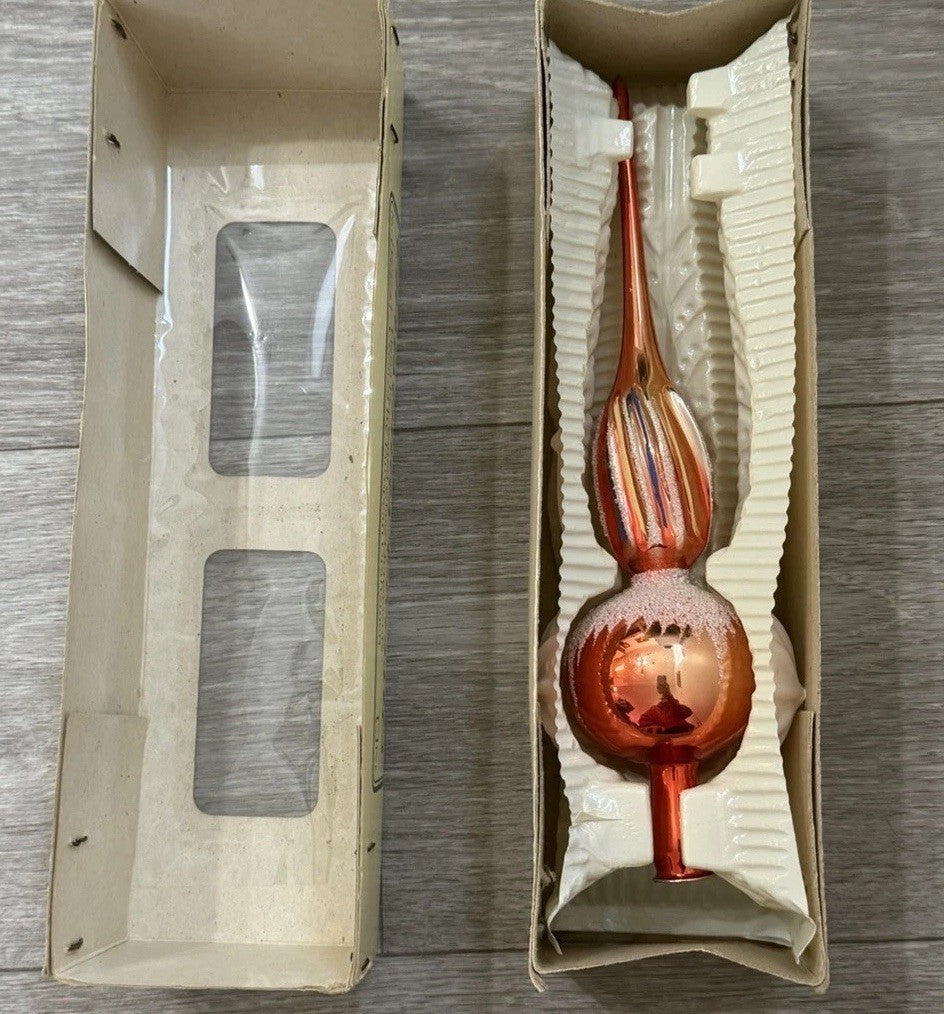 VTG Comodore Christmas Classic 9.75” " Tree Topper Finial Ornament No. 8220 C/3