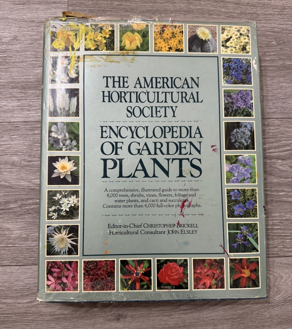 American Horticultural Society Encyclopedia 1989 Hardcover Dust Jacket Vintage
