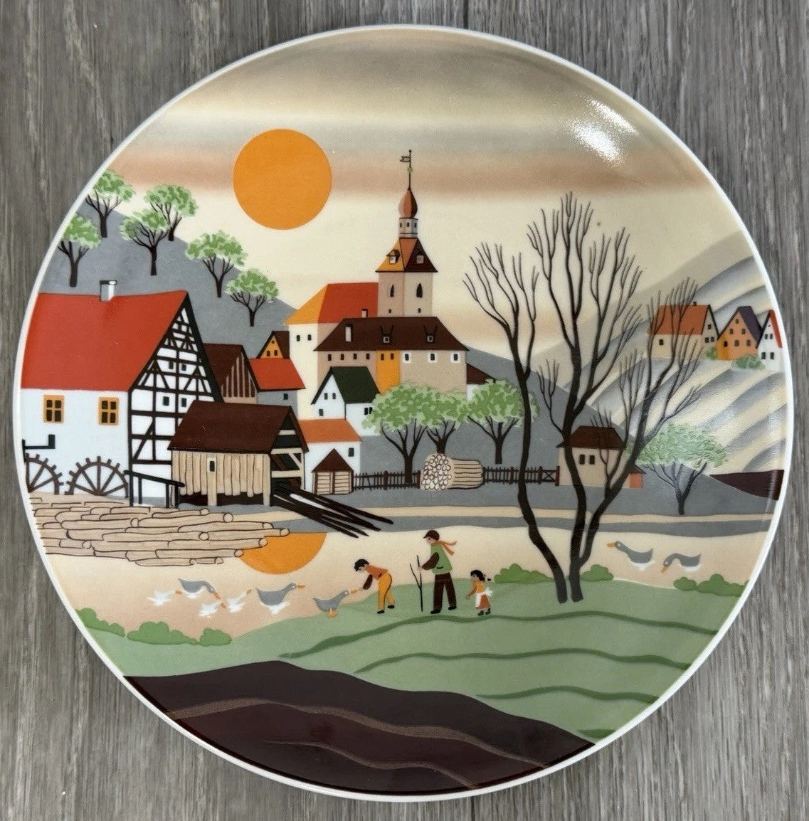German plate Muhle in Franken Barbara Lurstenhofer E&A Bockling 7-7/8”