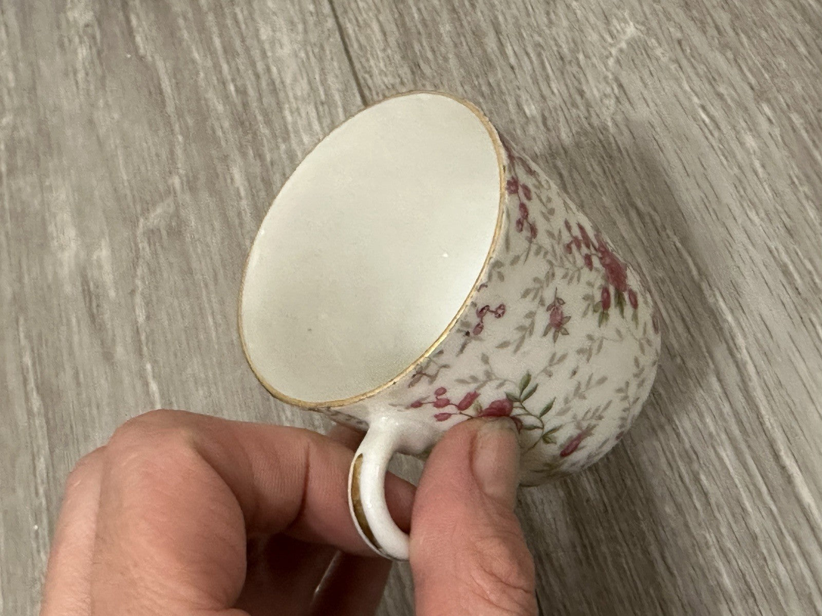 Pair of Vintage Child - Size Lefton & Companion Demitasse Teacups - Hand Painted