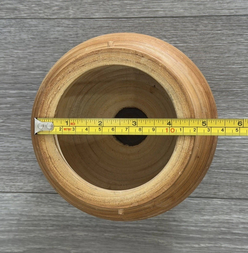 Vintage Wooden Bowl With Lid Trinket Bowl - Hand Turned Wood Jar - Small Storage