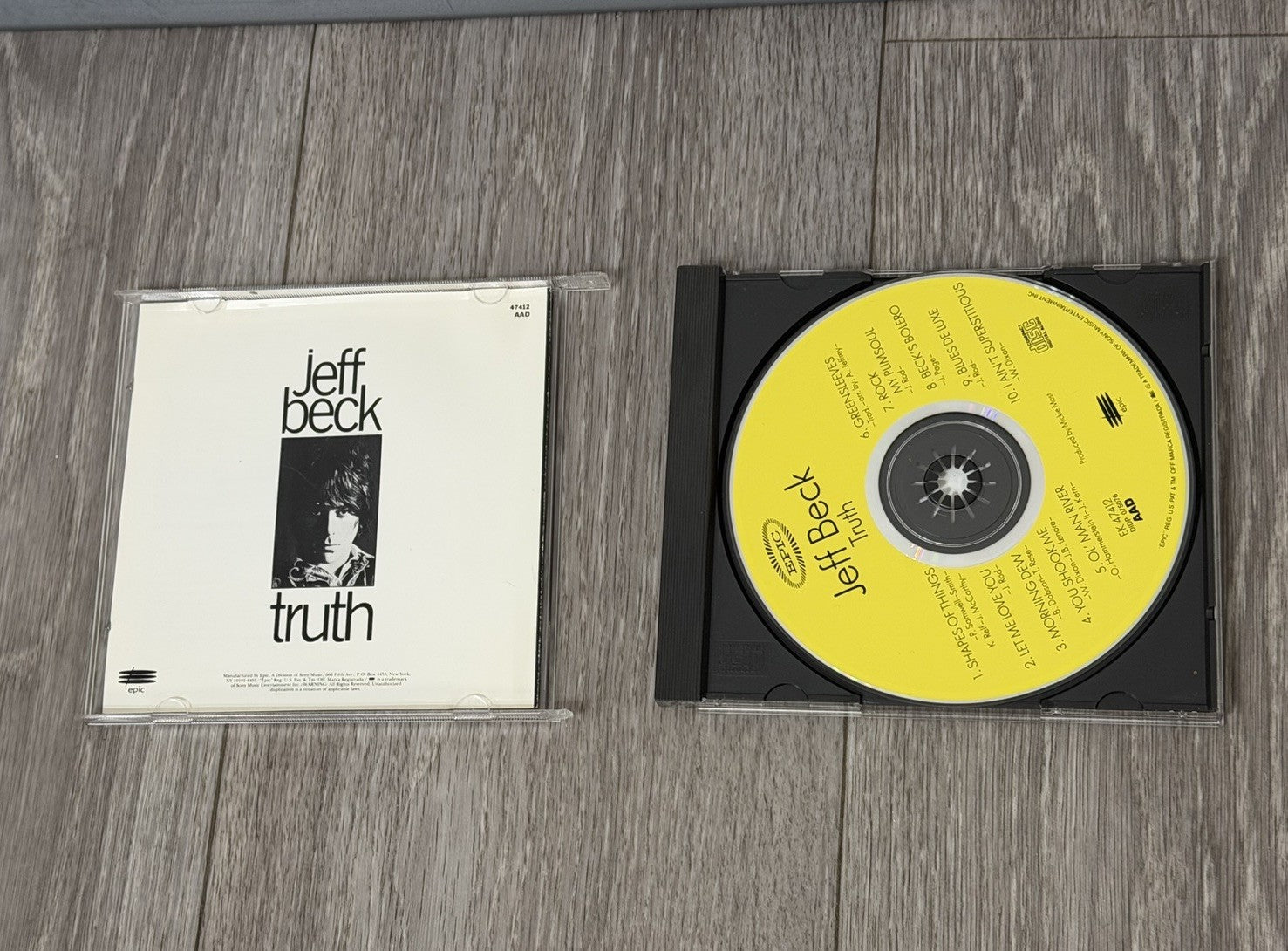 Jeff Beck - Truth CD 1968 Classic Rock Epic Label Legendary Guitar CRACKED CASE